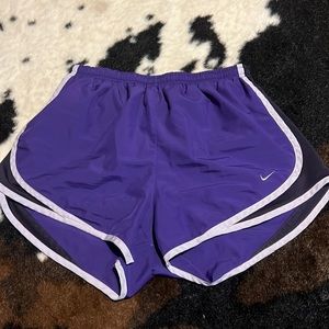 Nike dri fit shorts purple and black medium